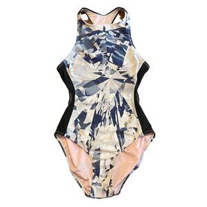NWOT Wildfox Diamonds Are Forever High Neck Cutout Back One Piece Swimsuit Sz. S